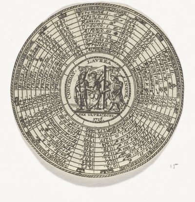 Medaglia con un emblema e i nomi dei re di Spagna da Anonymous