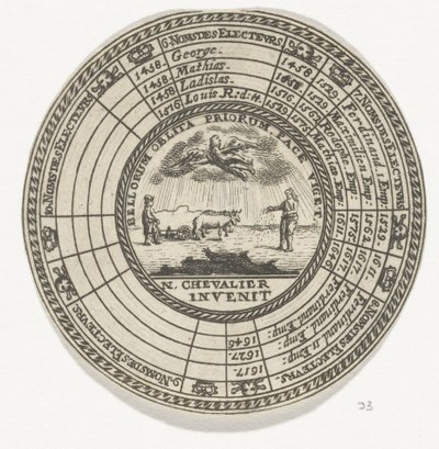 Medaglia con un emblema e i nomi dei re boemi da Anonymous