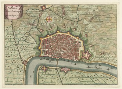Pianta di Anversa, ca. 1706 da Anonymous