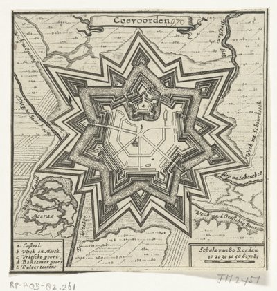 Pianta di Coevorden, 1672 da Anonymous