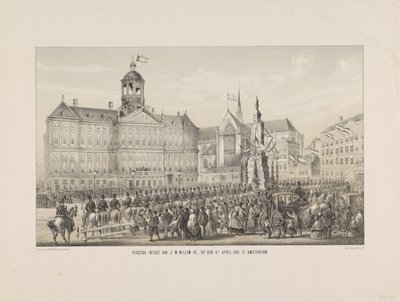 Ingresso solenne di S.M. Guglielmo III, il 9 aprile 1861, ad Amsterdam da Anonymous