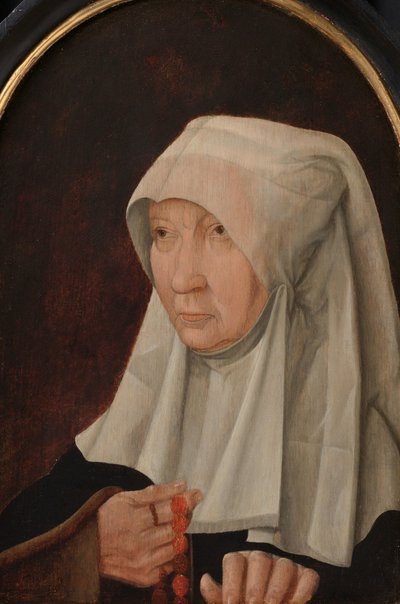 Ritratto di Jacomina Claesdr van Ruyven (morta nel 1509), moglie di Arent Franckensz van der Meer da Anonymous
