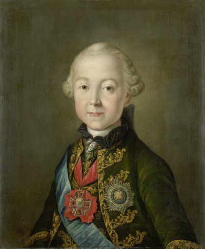 Ritratto di Paolo I, imperatore di Russia, in giovane età da Anonymous