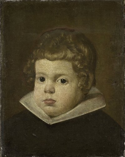 Ritratto di un ragazzo di circa tre anni, forse il principe Balthasar Carlos, figlio del re di Spagna Filippo IV da Anonymous