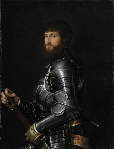 Ritratto di un nobile in armatura da Anonymous