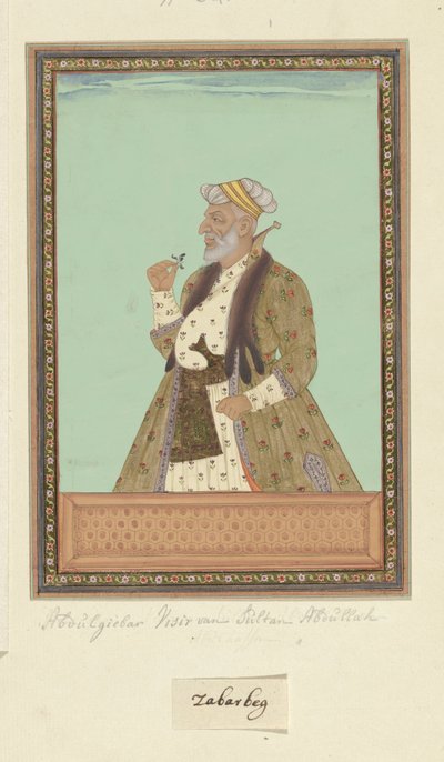 Ritratto di Abd al-Jabbar, ex visir del Sultano Abdullah da Anonymous