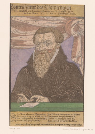 Ritratto di Gregor Sunderreitter da Anonymous