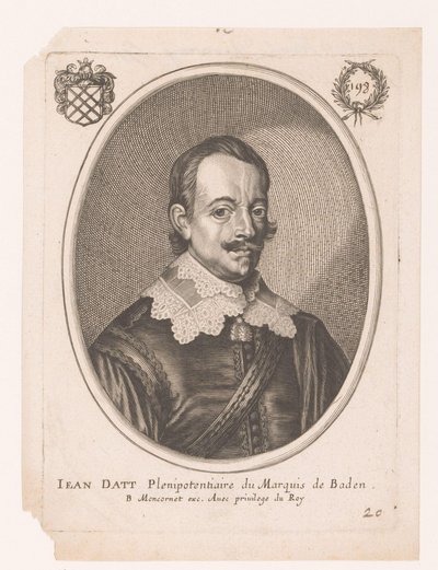 Ritratto di Jean Datt da Anonymous