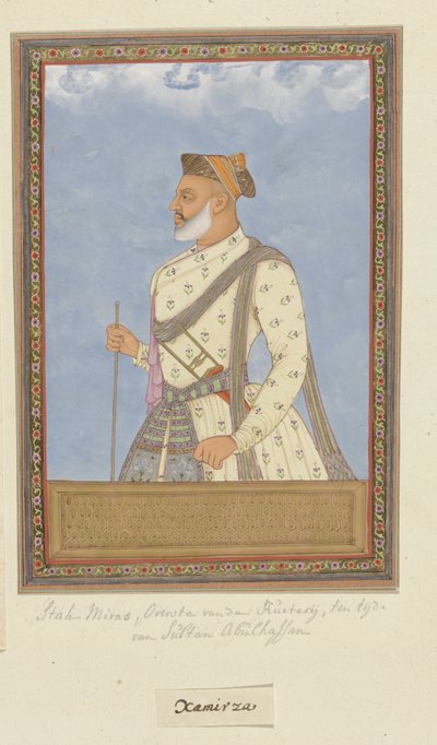 Ritratto di Shah Mirza; al tempo del Sultano Abul Hasan ha servito come comandante della cavalleria (sar-khayl) dopo Sayyid Muzaffar da Anonymous
