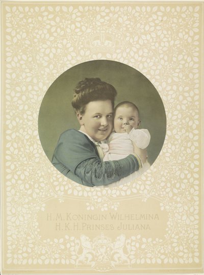 Ritratto di Wilhelmina, regina dei Paesi Bassi, e Juliana, regina dei Paesi Bassi da Anonymous