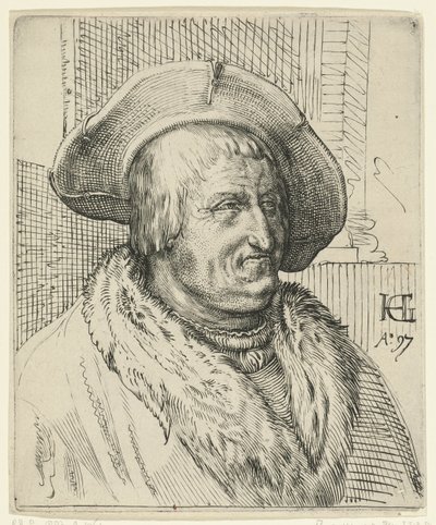 Ritratto di un uomo con cappello da Anonymous