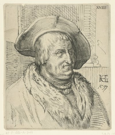 Ritratto di un uomo con cappello da Anonymous