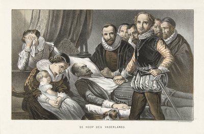 Il principe Maurizio presso il corpo del principe Guglielmo il Taciturno, 1584 da Anonymous