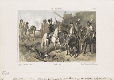 Il principe Guglielmo nella battaglia di Fleurus, 1794 da Anonymous