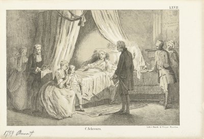 Principessa Anna sul letto di morte, 1759 da Anonymous