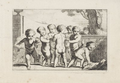 Putti che giocano a nascondino da Anonymous