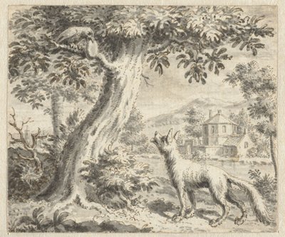 Il corvo e la volpe (Illustrazioni per una edizione delle Favole di Jean de la Fontaine) da Anonymous