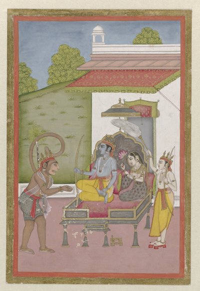 Rama e Sita in trono da Anonymous