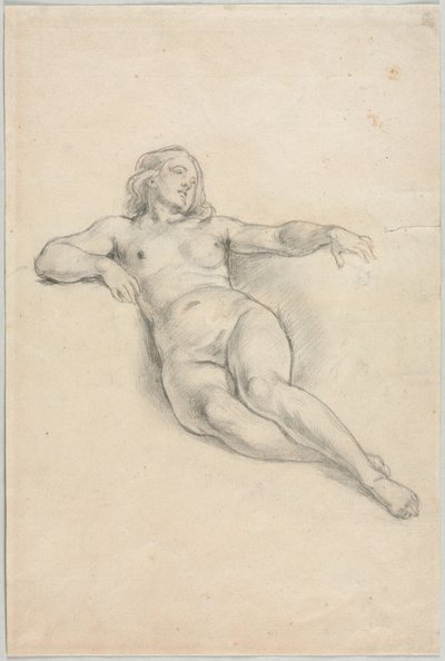 Nudo femminile reclinato (recto) da Anonymous