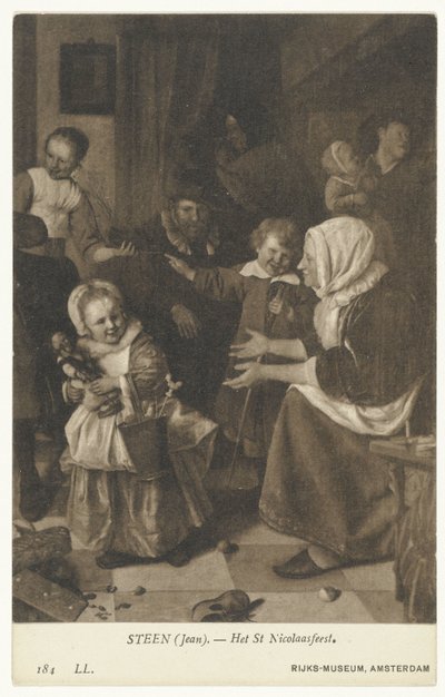 Riproduzione del dipinto La festa di San Nicola di Jan Steen da Anonymous