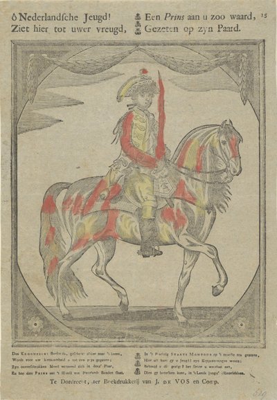 Ritratto equestre di Guglielmo V, principe di Orange-Nassau da Anonymous