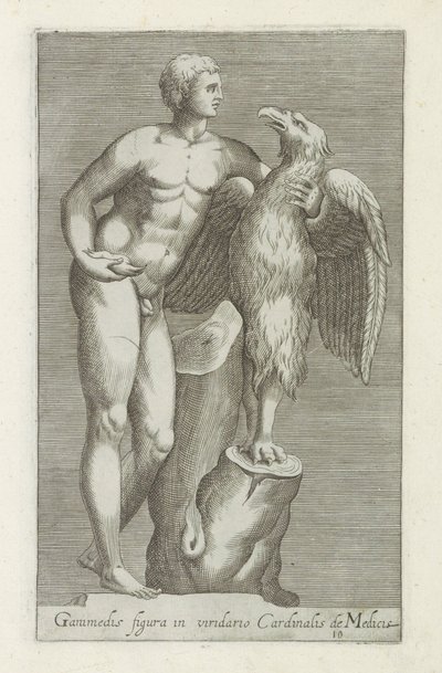 Scultura di Giove come aquila con Ganimede da Anonymous