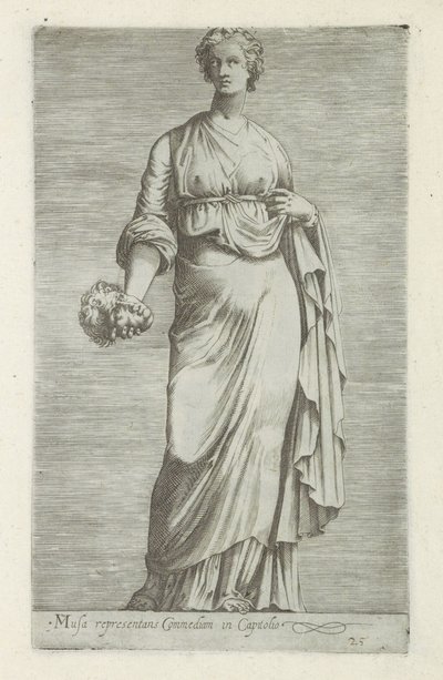 Scultura di Talia, musa della commedia da Anonymous