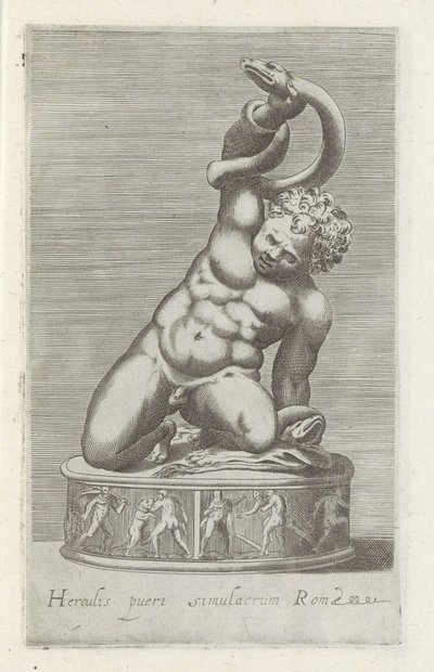 Scultura del giovane Ercole in lotta con un serpente (Sculture antiche a Roma) da Anonymous