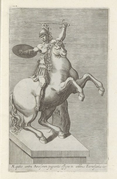 Scultura di un soldato romano a cavallo da Anonymous