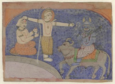 Shiva uccide Yama con il suo tridente da Anonymous