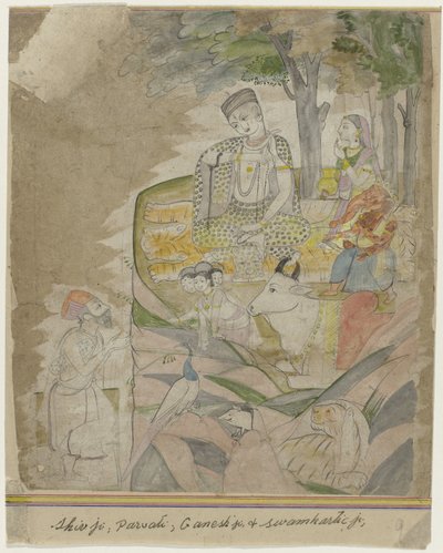 Shiva e Parvati sulla montagna da Anonymous