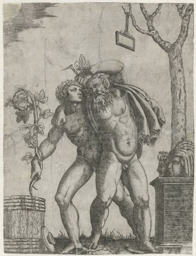 Silenus sostenuto da un giovane baccante da Anonymous