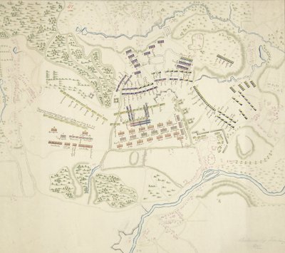 Formazioni di battaglia nella battaglia di Fontenoy, 1745 da Anonymous