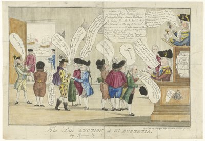 Caricatura degli inglesi a Sint-Eustatia, 1781 da Anonymous