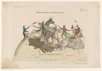 Caricatura della Géographies Universelle di Conrad Malthe-Brun da Anonymous