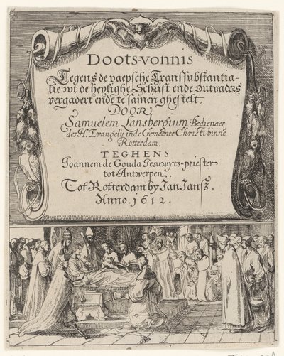 Caricatura della dottrina della transustanziazione romana, 1612 da Anonymous