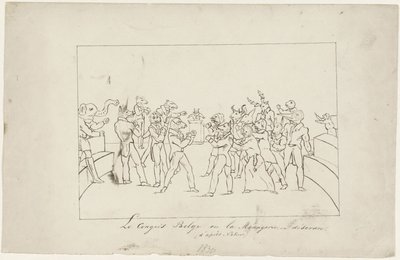 Caricatura del disaccordo nel Congresso Nazionale Belga sulla scelta di un re, 1831 da Anonymous