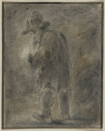 Uomo in piedi con cappello da Anonymous
