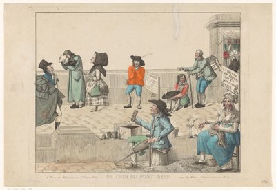 Venditori ambulanti e mendicanti sul Pont Neuf da Anonymous