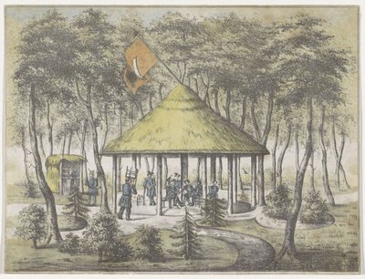 Tempio e giardino a Boekel, 1831 da Anonymous