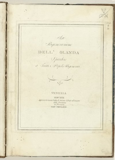 Pagina del titolo per: La rigenerazione dell