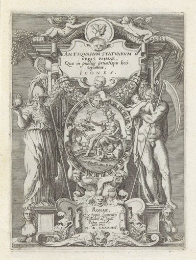 Frontespizio con Roma, Minerva e Saturno da Anonymous