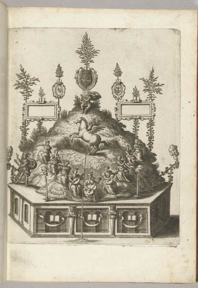 Scena con Apollo sul Parnaso, 1594 da Anonymous