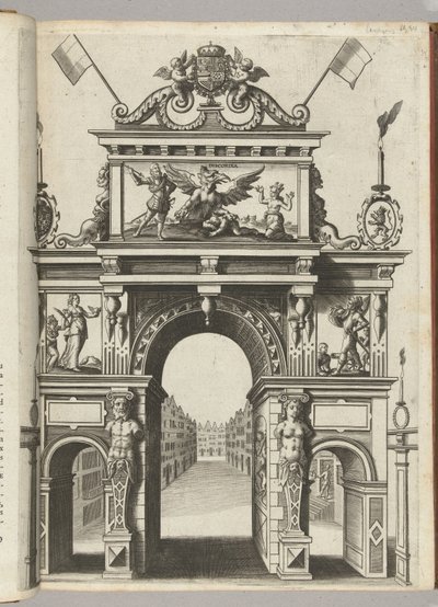 Arco di trionfo con Ernst che salva Belgica dalla Discordia, 1594 da Anonymous