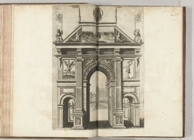 Arco di trionfo con la gru, 1594 da Anonymous