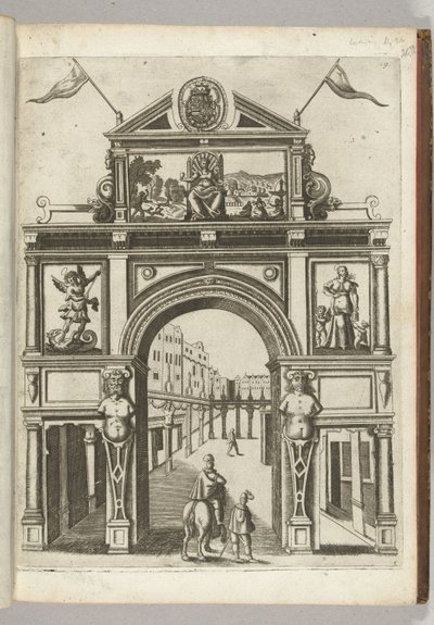 Arco di trionfo con la vergine cittadina, 1594 da Anonymous