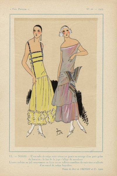 Très Parisien, 1923, No 10: 11. - SOIRÉE. - Cette robe de crêpe... da Anonymous