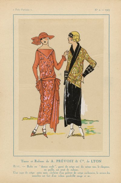 Très Parisien, 1923, No. 2: Tessuti e Nastri di A. PRÉVOST & CIE da Anonymous