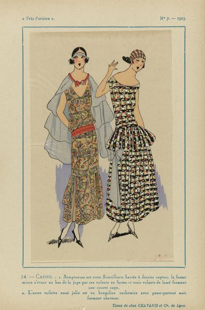 Très Parisien, 1923, No 7: 14.- CASINO. / 1. Sontuosa è questa scintillante... da Anonymous