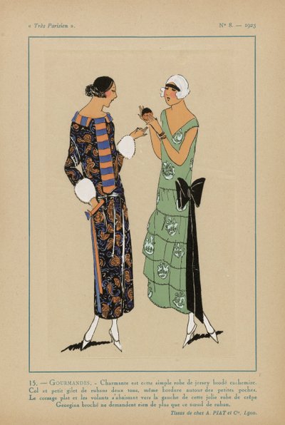 Très Parisien, 1923, No 8: 15.- GOLOSITÀ. - Incantevole è questo semplice abito da Anonymous